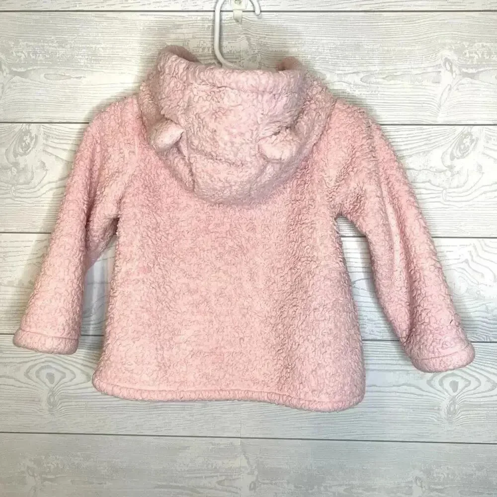Carter’s  pink sherpa fleece jacket toddler girl’s Size 24 months